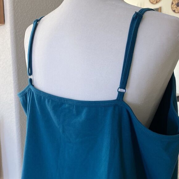 Lane Bryant Turquoise Blue Tank Top 18/20 Cotton Blend NWOT Adjustable Straps - Picture 9 of 14